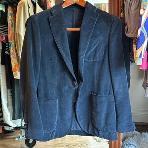 Lardini Men’s Blazer, Size 50, Navy Velvet